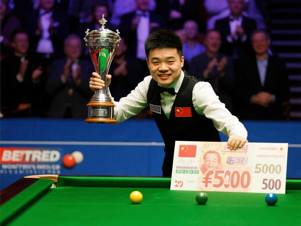 🤑赵心童勇夺斯诺克世锦赛冠军，揽获50万英镑巨额奖金！